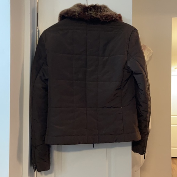 Iceberg brown down jacket with fur collar size 42 - Picture 6 of 7